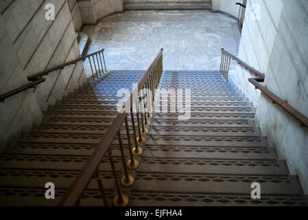 Stairway in New York Public Library, Midtown, Manhattan, New York City, New York State, USA Stock Photo