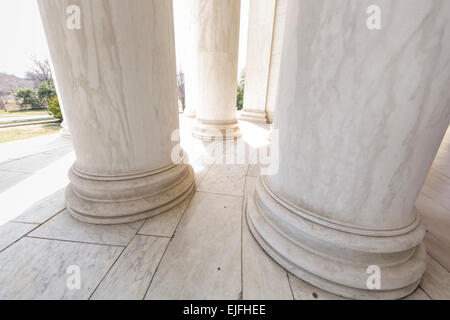 WASHINGTON, DC, USA - Jefferson Memorial, columns and floor. Stock Photo