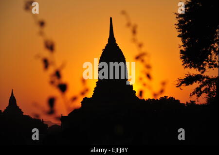 sunset over Bagan , Myanmar Stock Photo - Alamy