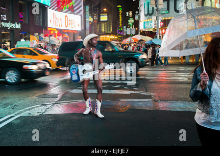 The Naked Cowboy In Times Square Manhattan New York Nyc Usa Stock Photo Alamy