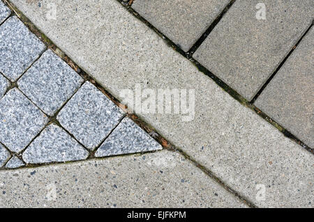 Paving stones of various geometric shapes Stock Photo