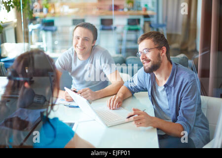 Group of designers meeting in office Stock Photo
