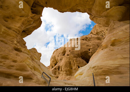 The Arches rock formation at Timna Park in the southern negev desert in Israel Stock Photo