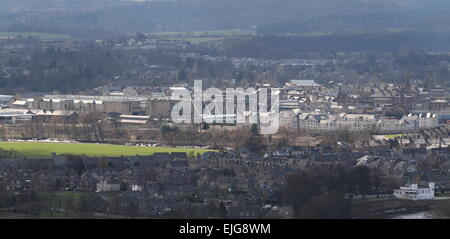 Elevated view of Thistles shopping centre Stirling Scotland  March 2015 Stock Photo