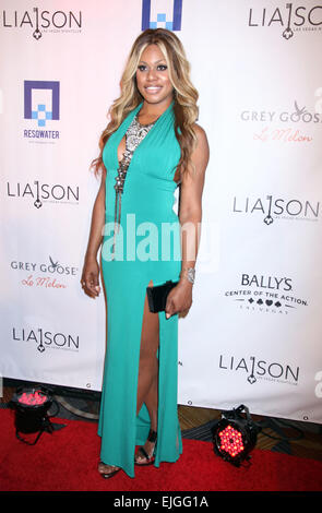 Laverne Cox hosts the grand opening of 'Liason' inside Bally's Las Vegas Hotel and Casino Featuring: Laverne Cox Where: Las Vegas, Nevada, United States When: 20 Sep 2014 Stock Photo