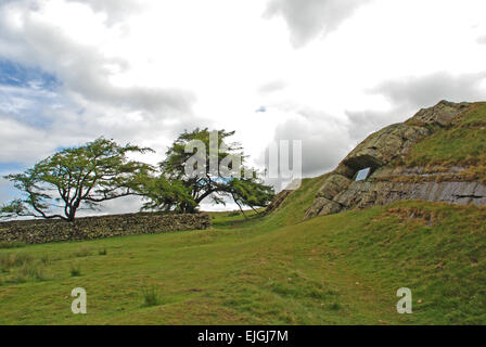 Site where  George Fox preached to about a thousand people on Firbank Fell in Cumbria Stock Photo