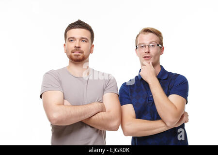 Two young men having fun talking Stock Photo