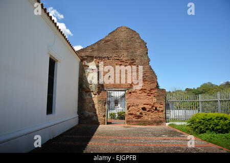 Ruin of the original building of the Museum of Religious Art. Santo Domingo de Porta Coeli. San German, Puerto Rico. Stock Photo