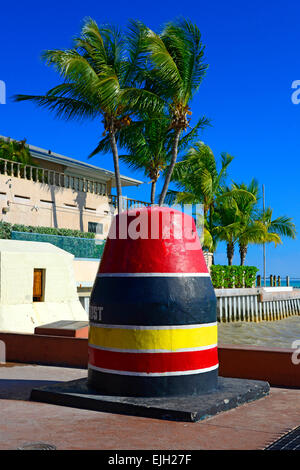 Southernmost Point Monument at Key West Florida FL destination for Western Carribbean Crusie from Tampa Stock Photo