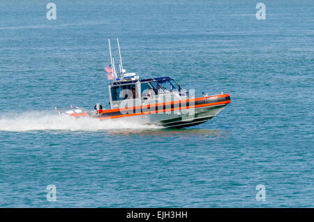 US Coast Guard 29-foot Response Boat Small (RB-S II)  The response boat-small II is a high-speed, easily deployable asset Stock Photo