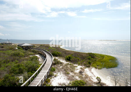 A view of the bay along Big Lagoon State Park in Pensacola Florida Stock Photo