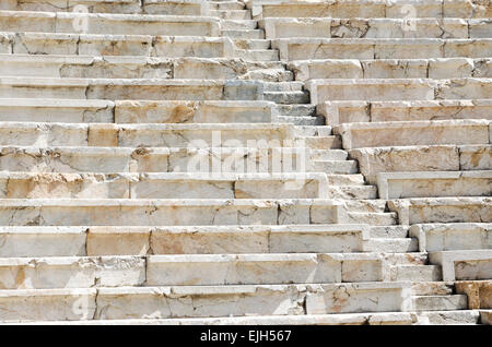 Background of ancient stairs. Fragment of the ancient roman amphitheater, Plovdiv, Bulgaria Stock Photo