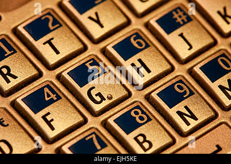 Close up of an old Nokia E61 cell phone keyboard Stock Photo