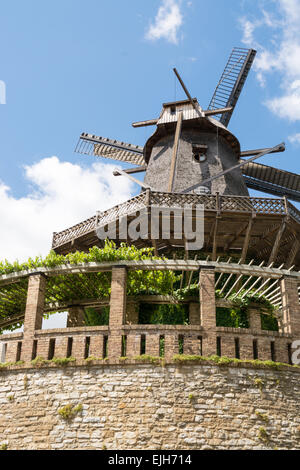 Old Windmill in Sanssouci Park, Potsdam, Germany, Europe Stock Photo