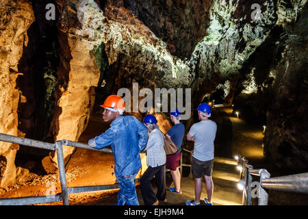 Johannesburg South Africa,African Muldersdrift,Sterkfontein Caves,hominin,hominid site,human ancestor,Cradle of Humankind,cave,interior inside,Black B Stock Photo