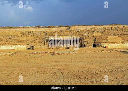 Stage of the Hippodrome in Caesarea Maritima National Park, Caesarea, Israel Stock Photo