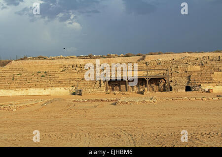 Stage of the Hippodrome in Caesarea Maritima National Park, Caesarea, Israel Stock Photo