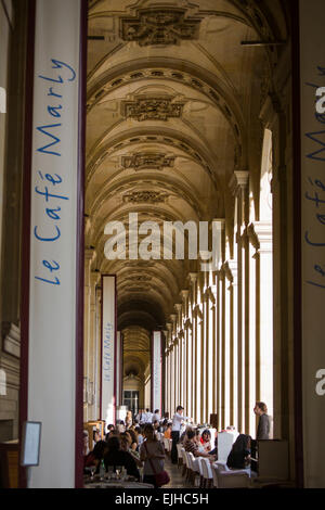 Cafe Marly by the Louvre, Paris, France Stock Photo