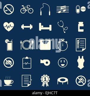 Wellness color icons on blue background, stock vector Stock Vector