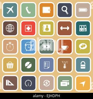Application flat icons on orange background. Set 2, stock vector Stock Vector