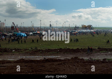 Kurds celebrating Newroz, Kurdish New Year in Diyarbakir, Turkish Kurdistan, Turkey Stock Photo