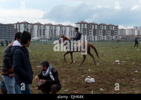 Kurds celebrating Newroz, Kurdish New Year in Diyarbakir, Turkish Kurdistan, Turkey Stock Photo