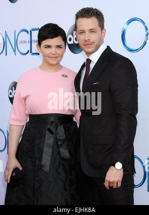 Season 4 premiere of ABC's 'Once Upon A Time' held at the El Capitan Theater - Arrivals Featuring: Ginnifer Goodwin,Josh Dallas Where: Los Angeles, California, United States When: 21 Sep 2014 Stock Photo