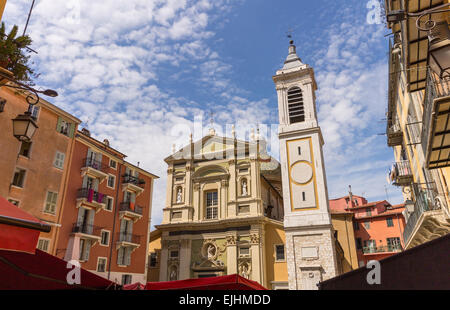 France, Cote d'Azur, Nice, Saint Reparate cathedral in Rossetti square Stock Photo