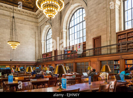 Inside New York Public Library, New York City, USA Stock Photo