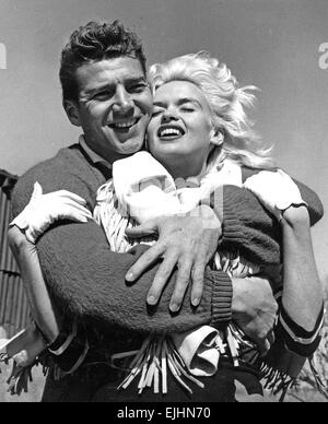 JAYNE MANSFIELD with third husband Mickey Hargitay about 1960 Stock Photo