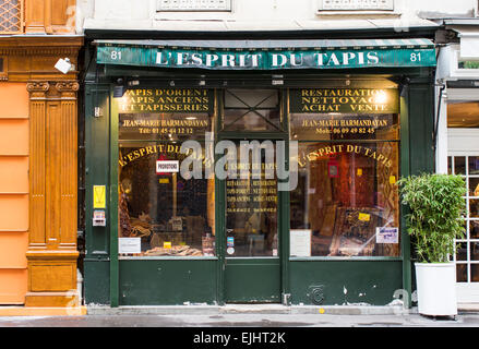 Carpet shop Paris, France Stock Photo