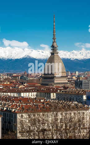 Italy Piedmont Turin View of the city with Mole Antonelliana Stock Photo