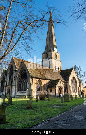 St Mary's Church is the oldest building in the Cotswold town of Cheltenham, Gloucestershire, UK Stock Photo