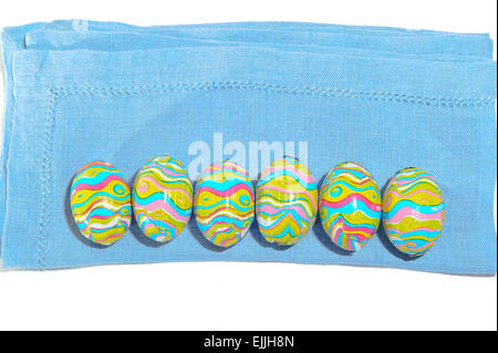 foiled Chocolate Colorful Easter Eggs Stock Photo