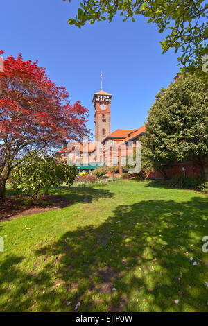 Union Station train station in Portland Oregon. Stock Photo