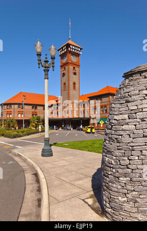 Union Station train station in Portland Oregon. Stock Photo