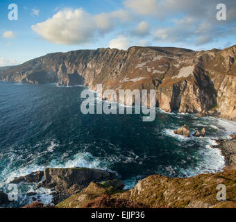 The Slieve League cliffs from Bunglass, County Donegal, Ireland. Stock Photo