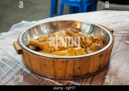 Drunken chicken in soy sauce, Hong Kong Stock Photo