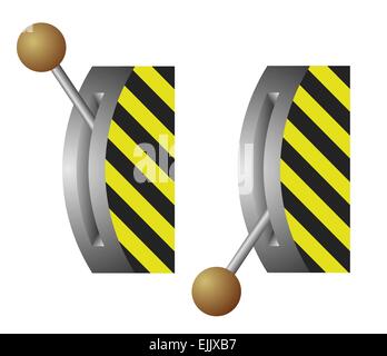Vector lever switch - on-off position Stock Vector