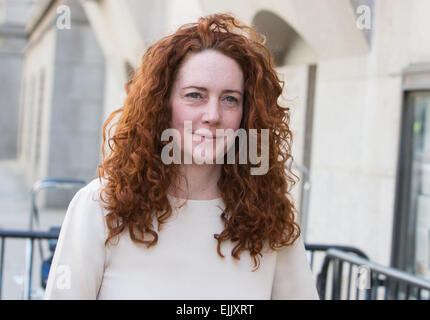 Rebekah Brooks,former editor of the News of the World, arrives at the Old Bailey for the phone hacking trial Stock Photo