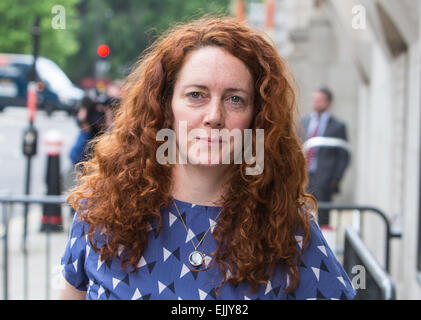 Rebekah Brooks,former editor of the News of the World, arrives at the Old Bailey for the phone hacking trial Stock Photo