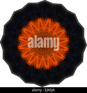 A striking Mandala Parquet Illustration. Stock Photo