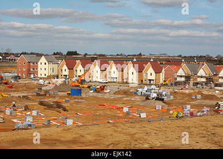 New House Building Development Nightingale Gardens  Stanway Colchester Essex UK Stock Photo