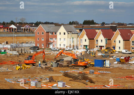 New House Building Development Nightingale Gardens  Stanway Colchester Essex UK Stock Photo