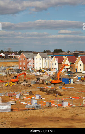 New House Building Development Nightingale Gardens  Stanway Colchester Essex UK Stock Photo