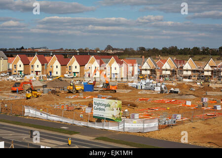 New House Building Development Nightingale Gardens  Stanway Colchester Essex UK Stock Photo