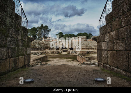 The Amphitheatre of Merida, was built in the roman colony of Emerita Augusta by Octavius Augustus. This building was intended fo Stock Photo