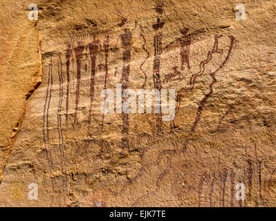 Buckhorn Wash Pictographs - San Rafael Swell - Utah Stock Photo