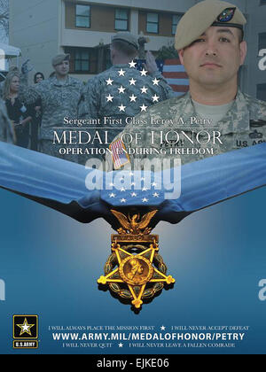 On July 12, 2011, President Barack Obama will award Sgt. 1st Class Leroy Arthur Petry, with the Medal of Honor for conspicuous gallantry. Petry will receive the Medal of Honor for his courageous actions during combat operations against an armed enemy in Paktya, Afghanistan, May 26, 2008. /medalofhonor/petry/  /medalofhonor/petry/ Stock Photo