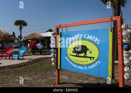 Beachside Dining in Ormond Beach, Florida, USA Stock Photo